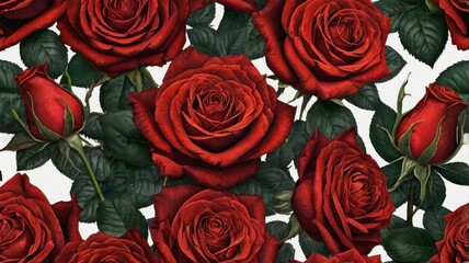  Stunning red roses isolated 