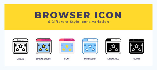 Browser icon for web. mobile apps and ui.