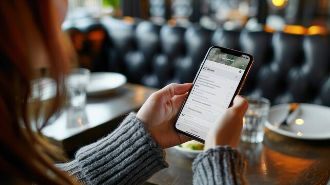 A restaurant booking confirmation email on a smartphone screen
