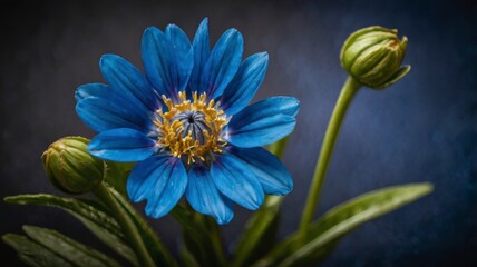 Vibrant blue flower on display