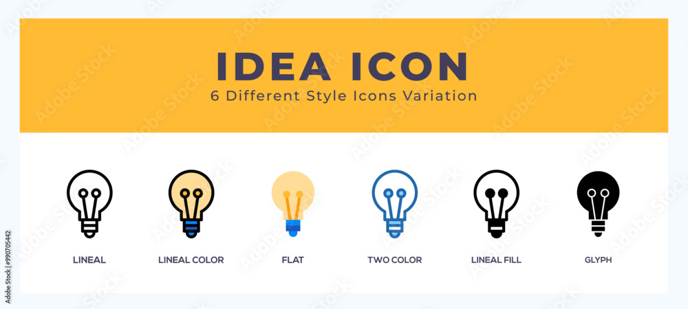Poster idea vector icons designed. icon symbol set.
