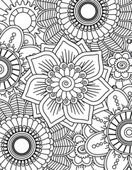 Fototapeta premium Adult Coloring Book pages 