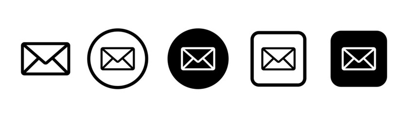 Email icon set. Post mail vector symbol. Envelope icon. E-mail icon. Mail icon vector for web