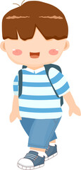 Fototapeta premium boys with backpacks