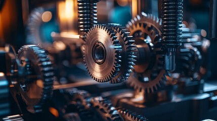 Fototapeta premium A detailed view of complex mechanisms highlights the essence of creativity and technological advancement.