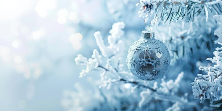Clean and basic Christmas background with a winter theme