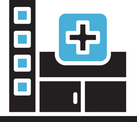 Hospital Building Glyph Icon