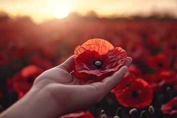 Armistice Day honors the conclusion of a major conflict through poignant ceremonies and the symbolic remembrance of sacrifices with poppies.