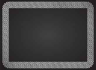 geometric ornament decorative silver frame background