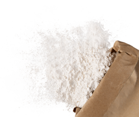 Flour png, baking collage element, paper bag design