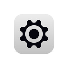 Setting application for mobile phone. Options icon in modern style. Cogwheel app for phone.