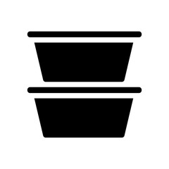 food container glyph icon