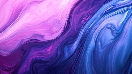 Naklejka premium Abstract, swirled paint effect in shades of purple and blue