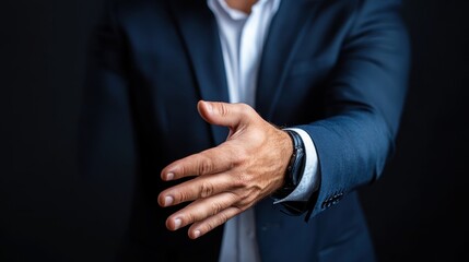 Professional Handshake Signifying Trust and Agreement