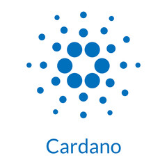 Cardano blockchain cryptocurrency logo png open-source finance concept