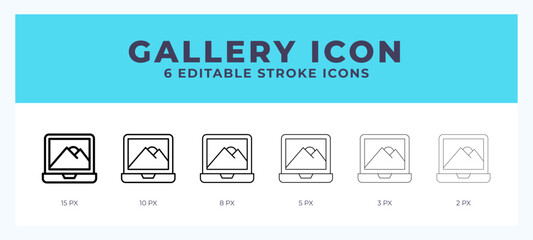 Gallery line icon. High quality icon symbol for web design. App