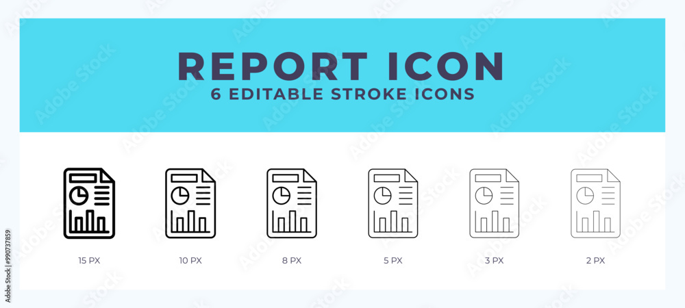 Poster report icon vector illustration. with editable stroke for web. app and more.