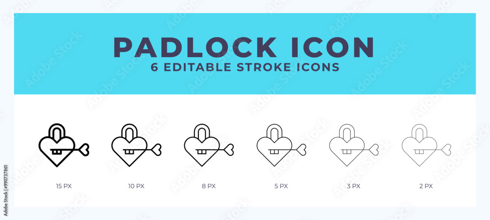Poster padlock stroke icon for web. mobile apps and ui.