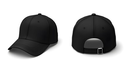 Black Baseball Cap Mockup