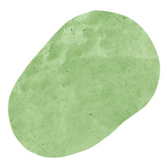 Green png abstract shape sticker, aesthetic collage element, transparent background