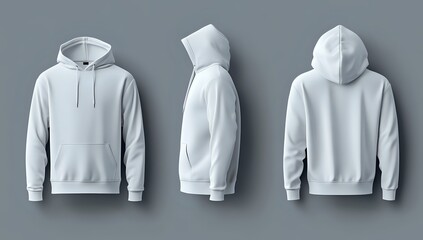 White hoodie mockup for design presentation.