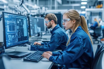 A professional analyzes complex data on a futuristic computer screen filled with algorithms and metrics. The high-tech environment reflects innovation and precision, highlighting the importance of dat