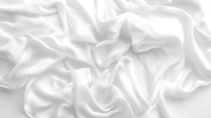 Obraz premium A smooth, white fabric draped elegantly, creating a soft and airy texture.