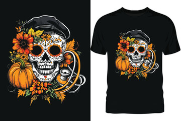 Fototapeta premium Happy Halloween TShirt Design Colorful Graphic Halloween, Poster halloween Vector Design Art