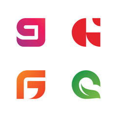 Letter G logo vector template element