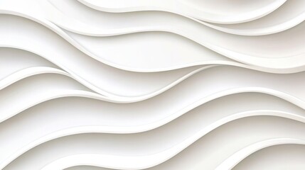 Obraz premium Abstract white waves create a modern, textured background.