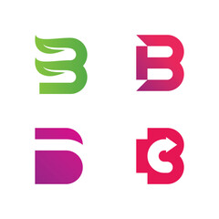 B letter Initial Logo design Template