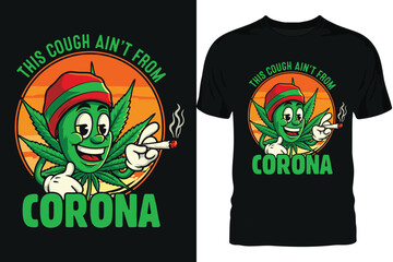 Cannabis TShirt Design Colorful Graphic Cannabis, Poster Cannabis Vector Design Art