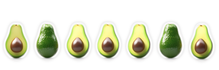 Avocado Ripening Stages,  Green to Brown, Timelapse Sequence