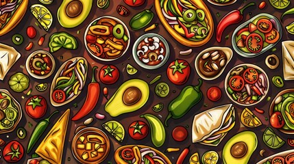 Variety of vegetables and snacks.