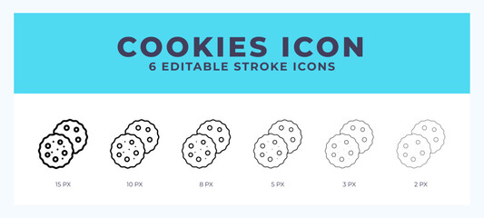 Cookies line icon. For web. And mobile app. Vector illustration.