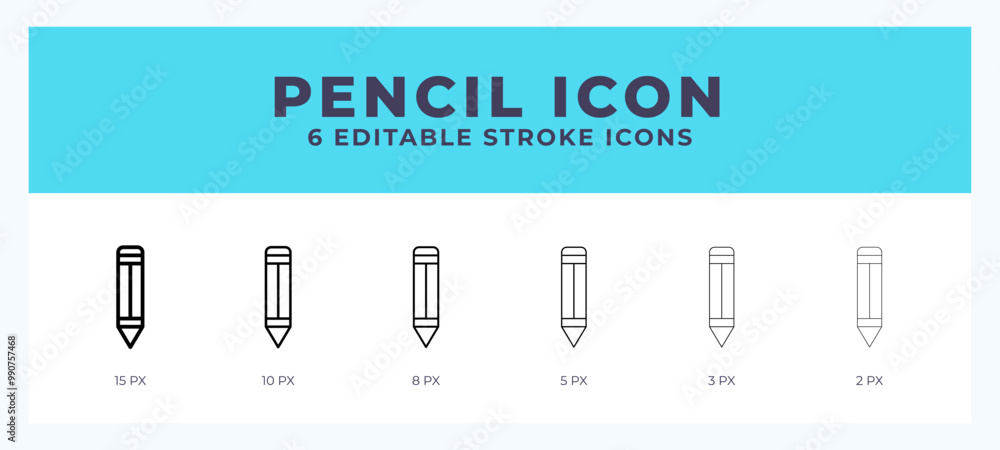 Poster pencil stroke icon for web. mobile apps and ui.