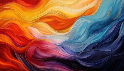 Obraz premium Colorful, vivid depiction, bold tones and textures representing movement. [colorful, vivid, depict],