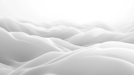 Fototapeta premium A serene, abstract landscape of soft, white waves creating a calming atmosphere.