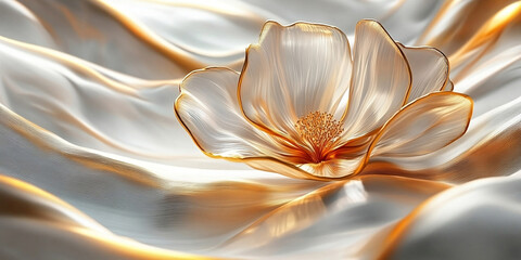 Silk gold leaf branches suitable for wedding , greeting cards, wallpapers, fashion, backgrounds. It includes golden rose, daisy gold.