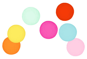 Colorful circle png shapes sticker, party decor, transparent background