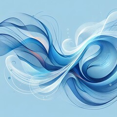 Abstract blue wave -background