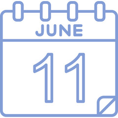 11 June Vector Icon Design