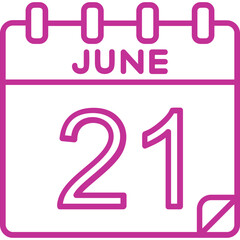 21 June Vector Icon Design