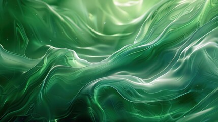 Obraz premium Bright green waves symbolize youthful energy and fullness of life