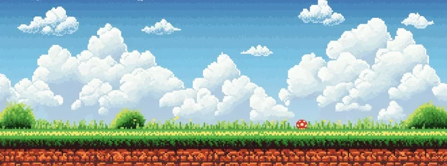 game location in pixel art style