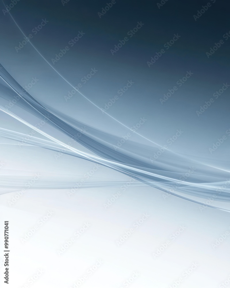 Wall mural A smooth gradient background with flowing lines, ideal for digital designs and presentations.