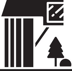 Modern House Glyph Icon
