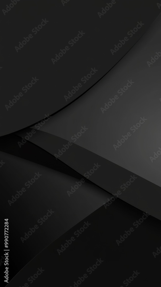 Poster A minimalist abstract design featuring smooth black curves and layers.