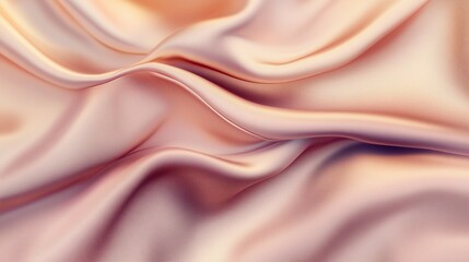 Obraz premium Pink soft pastel silk satin wave elegant luxury shiny decoration background