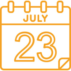 23 July Vector Icon Design